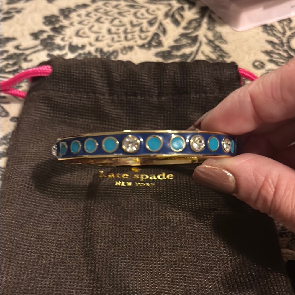Kate Spade Gold and Blue Bracelet with Modern Design